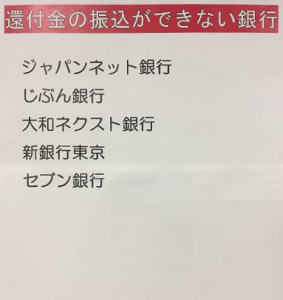 還付不可